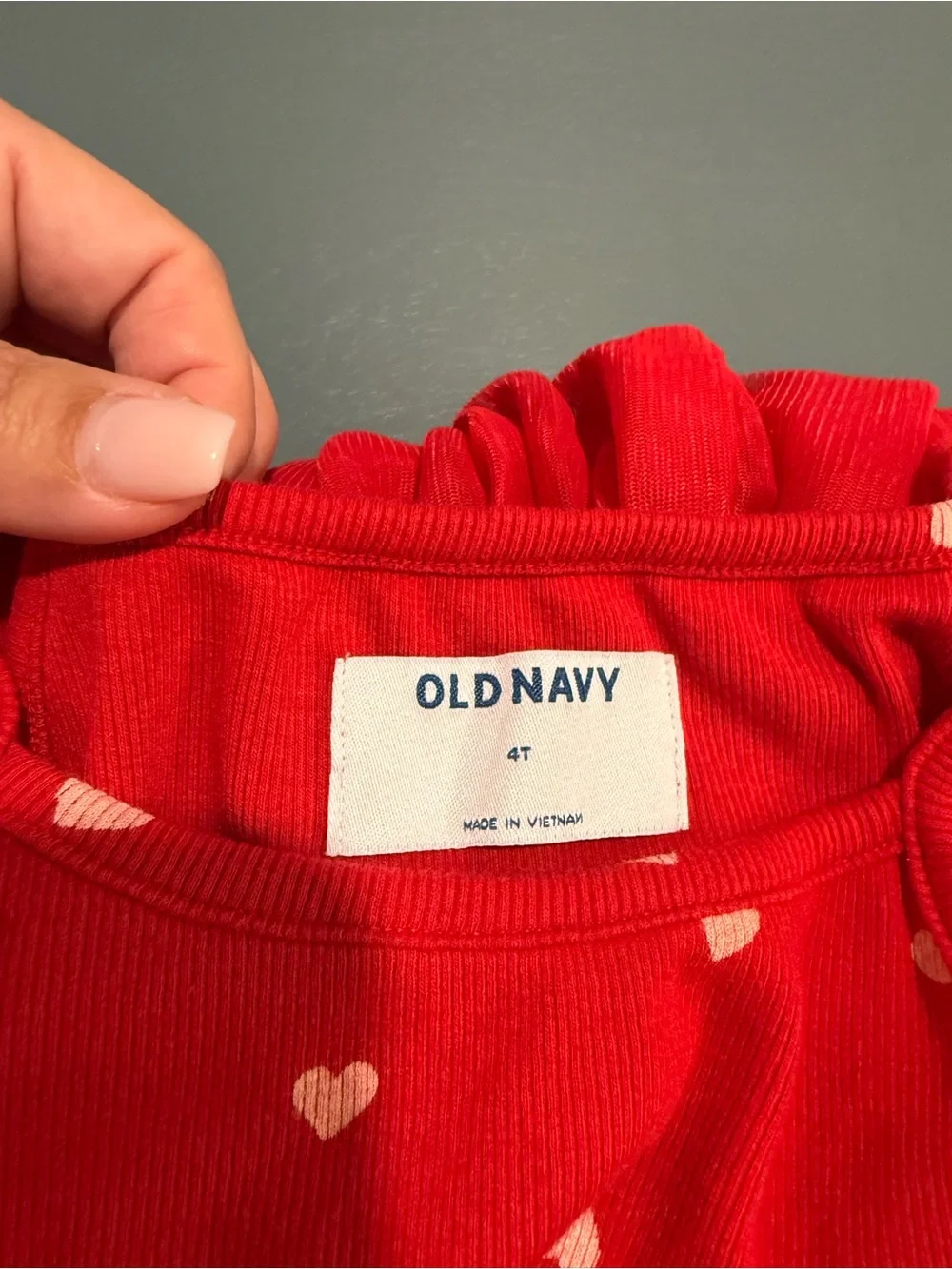 Old Navy Red Heart Print Tulle Tank Dress for Kids